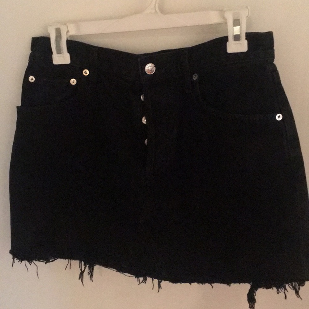 AGOLDE black distressed denim skirt - brand new